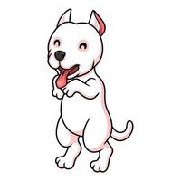 dessin animé mignon chien dogo argentino vecteur