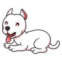 dessin animé mignon chien dogo argentino vecteur