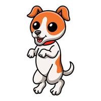 dessin animé mignon chien jack russel vecteur