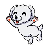 mignon, bichon, frise, dessin animé, poser vecteur