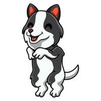 mignon, border collie, chien, dessin animé, debout vecteur