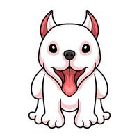 dessin animé mignon chien dogo argentino vecteur