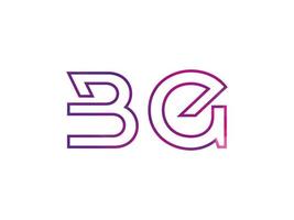 logo de lettre bg avec vecteur de texture arc-en-ciel coloré. vecteur professionnel.