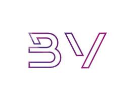 logo de lettre bv avec vecteur de texture arc-en-ciel coloré. vecteur professionnel.