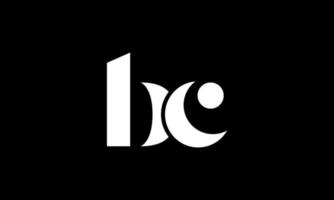 création de logo lettre initiale bc sur fond noir. vecteur professionnel.