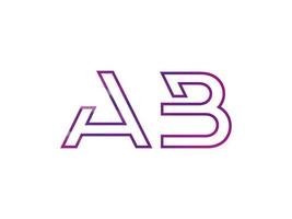 logo de lettre ab avec vecteur de texture arc-en-ciel coloré. vecteur professionnel.