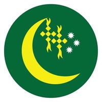 icône plate islamique eid mubarak vecteur