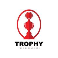 logo du trophée du championnat, conception du trophée du vainqueur du prix du champion, modèle d'icône vectorielle vecteur