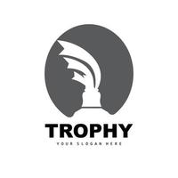 logo du trophée du championnat, conception du trophée du vainqueur du prix du champion, modèle d'icône vectorielle vecteur