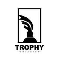 logo du trophée du championnat, conception du trophée du vainqueur du prix du champion, modèle d'icône vectorielle vecteur