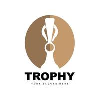 logo du trophée du championnat, conception du trophée du vainqueur du prix du champion, modèle d'icône vectorielle vecteur