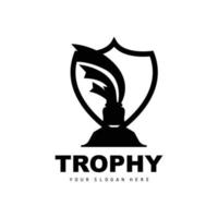 logo du trophée du championnat, conception du trophée du vainqueur du prix du champion, modèle d'icône vectorielle vecteur