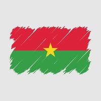 vecteur de brosse drapeau burkina faso