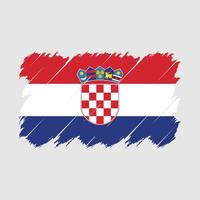 vecteur de brosse drapeau croatie