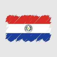 vecteur de brosse drapeau paraguay