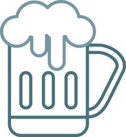 icône de deux couleurs de ligne de bière vecteur