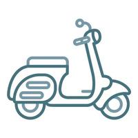 icône de deux couleurs de ligne de moto vecteur