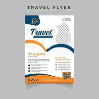 modèles de flyers de circuits touristiques vecteur