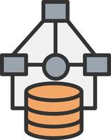 icône de vecteur de modélisation de données