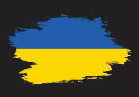 vecteur de drapeau de texture grunge ukraine en détresse