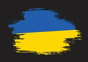 vecteur de drapeau de texture grunge ukraine créative