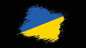 drapeau grunge ukraine graphique vecteur