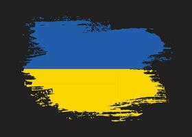 effet pinceau ukraine grunge texture drapeau vecteur