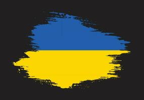 vecteur de drapeau ukraine en détresse délavé