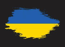 vecteur de drapeau de texture grunge ukraine en détresse