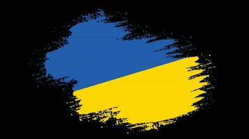 drapeau de texture grunge ukraine vecteur