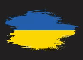 vecteur de drapeau grunge en détresse ukraine