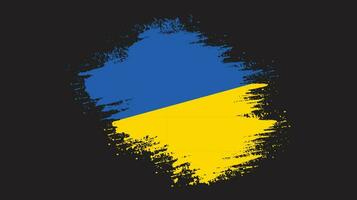 coup de pinceau tache vecteur drapeau ukraine