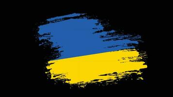 nouveau drapeau ukrainien de texture grunge créative vecteur