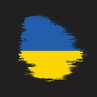 ukraine pinceau grunge drapeau vecteur