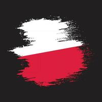 vecteur de drapeau de texture professionnelle pologne