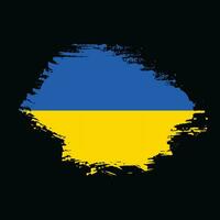 drapeau grunge ukraine vintage vecteur