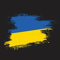 vecteur grunge coup de pinceau ukraine drapeau vecteur