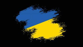 drapeau grunge ukrainien créatif vecteur