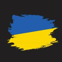 drapeau vintage ukraine texture grunge coloré vecteur