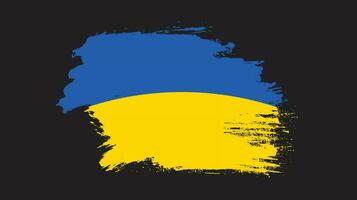 nouveau vecteur de drapeau abstrait ukraine peinture à la main