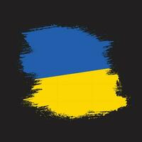 nouveau vecteur de drapeau grungy ukraine