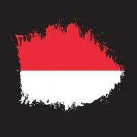 vecteur de drapeau indonésie texture grunge vintage en détresse