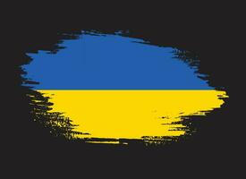 nouveau vecteur de drapeau ukraine vintage texture grunge délavé