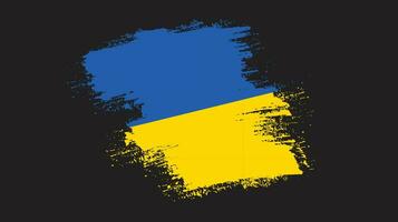 vecteur de drapeau ukraine coup de pinceau moderne