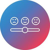 icône de fond de cercle dégradé de ligne de satisfaction vecteur