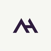 ah ou ha logo. unique attrayant créatif moderne initiale ah ha ah initiale basée lettre icône logo vecteur