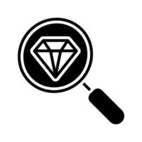 vecteur d'icône de recherche de diamant