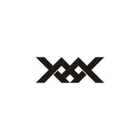 lettre abstraite mx vecteur de logo géométrique lié simple