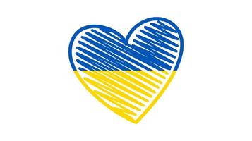 coeur aux couleurs ukrainiennes vecteur