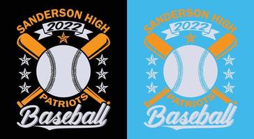 conception de t-shirt de baseball 2023. vecteur